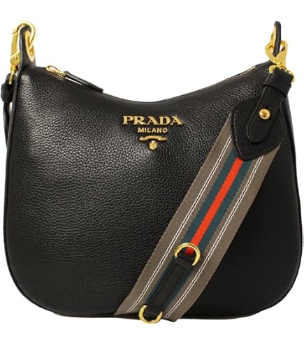Amazon.com: Prada Black Logo Jacquard Canvas Satchel Crossbody Bag